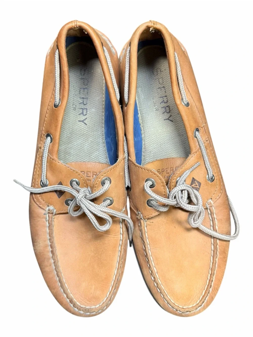 Sperry Top-Sider Men’s 10M Tan Leather Authentic Original Boat Shoes Preppy